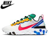 Authentic Original New Arrive React Element 55 Men Shoes Black Volt Black White Bright Green Gold Sports Shoes For Lover - Virtual Blue Store
