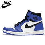 Authentic Original  Air Jordan Retro 1 Mid  AJ1 Men Comfortable Shoes Women Basketball Sneakers - Virtual Blue Store