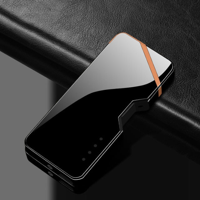 Creative USB Rechargeable Plasma Electric Lighter Metal Windproof Laser Induction Dual Arc Lighter With Power Display - Virtual Blue Store