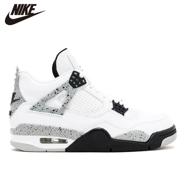 Original air jordan 4 retro men's basketball shoe high metal red light cactus Jack Toro Bravo black sneaker - Virtual Blue Store