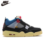 Original air jordan 4 retro men's basketball shoe high metal red light cactus Jack Toro Bravo black sneaker - Virtual Blue Store