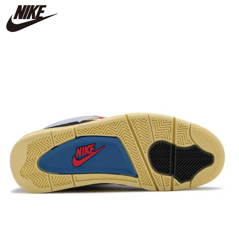 Original air jordan 4 retro men's basketball shoe high metal red light cactus Jack Toro Bravo black sneaker - Virtual Blue Store