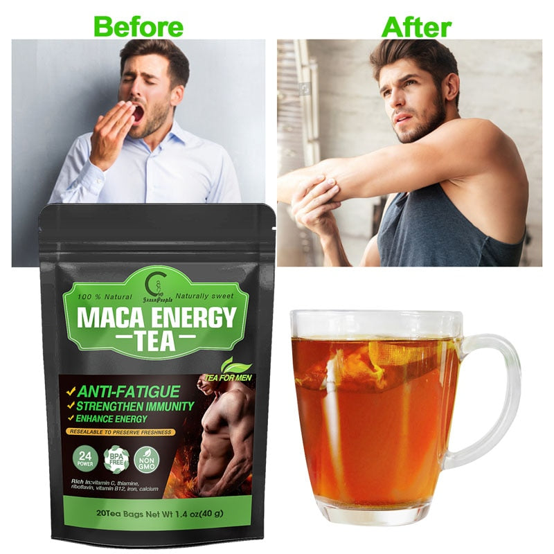 HFU Maca Tea Natural Herbal Spirit Male Function Tonic Energy Tea Tonifying Kidney Health Drink - Virtual Blue Store