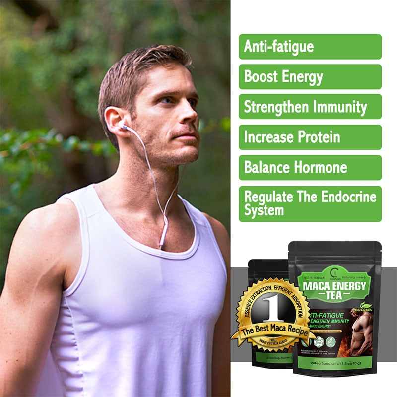 HFU Maca Tea Natural Herbal Spirit Male Function Tonic Energy Tea Tonifying Kidney Health Drink - Virtual Blue Store