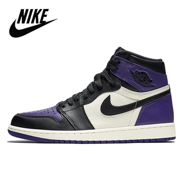 Original air jordan 1 filerecv AJ - 1 chicago red mid-high top male comfortable basketball shoes mans sport size 40-46 - Virtual Blue Store