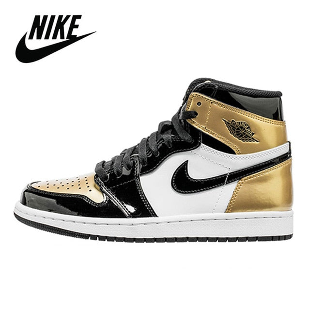 Original air jordan 1 filerecv AJ - 1 chicago red mid-high top male comfortable basketball shoes mans sport size 40-46 - Virtual Blue Store