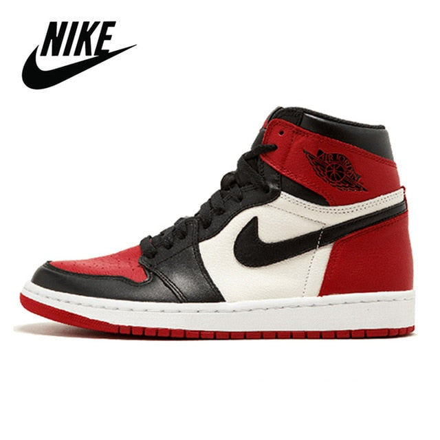 Original air jordan 1 filerecv AJ - 1 chicago red mid-high top male comfortable basketball shoes mans sport size 40-46 - Virtual Blue Store