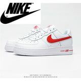 Authentic original Air Force 1 Low low-top versatile casual sports shoes Women's size 36-39 white red - Virtual Blue Store