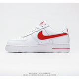 Authentic original Air Force 1 Low low-top versatile casual sports shoes Women's size 36-39 white red - Virtual Blue Store