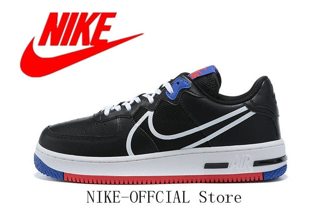 Air Force 1 React men's cushioning sneakers black white size 40-45 CT1020-102 - Virtual Blue Store