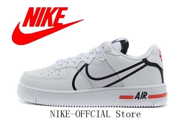 Air Force 1 React men's cushioning sneakers black white size 40-45 CT1020-102 - Virtual Blue Store