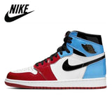 New Air Jordan 1 x OFF-WHITE AJ1 OW Chicago joint black gold fluorescent green white blue toe Hulk sports basketball shoes - Virtual Blue Store