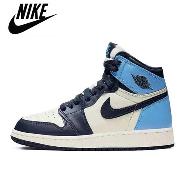 New Air Jordan 1 x OFF-WHITE AJ1 OW Chicago joint black gold fluorescent green white blue toe Hulk sports basketball shoes - Virtual Blue Store