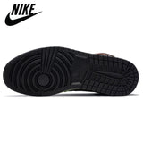 Original athlétique Air Jordan 1 haute OG AJ1 hommes chaussures basket-ball baskets Sport brisé panneau noir moka - Virtual Blue Store