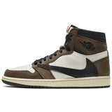 Original athlétique Air Jordan 1 haute OG AJ1 hommes chaussures basket-ball baskets Sport brisé panneau noir moka - Virtual Blue Store