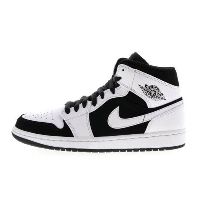 Original athlétique Air Jordan 1 haute OG AJ1 hommes chaussures basket-ball baskets Sport brisé panneau noir moka - Virtual Blue Store