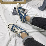 Women's Fashion 2020 Vulcanized Shoes Woman Sneakers New Rainbow Retro Canvas Shoes Flat Fashion Comfortable High Shoes Women - Virtual Blue Store