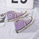 Women's Fashion 2020 Vulcanized Shoes Woman Sneakers New Rainbow Retro Canvas Shoes Flat Fashion Comfortable High Shoes Women - Virtual Blue Store