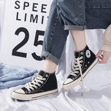 Women's Fashion 2020 Vulcanized Shoes Woman Sneakers New Rainbow Retro Canvas Shoes Flat Fashion Comfortable High Shoes Women - Virtual Blue Store