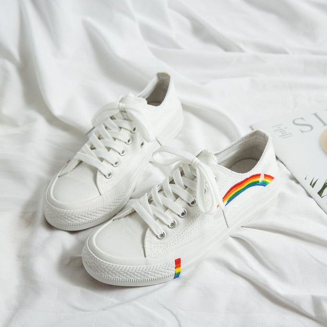 Vulcanized Women shoes High top Canvas sneakers women Mixed Colors Sport Shoe Girls School Shoes Leisure Flat chaussures femme - Virtual Blue Store