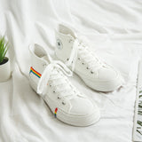 Vulcanized Women shoes High top Canvas sneakers women Mixed Colors Sport Shoe Girls School Shoes Leisure Flat chaussures femme - Virtual Blue Store