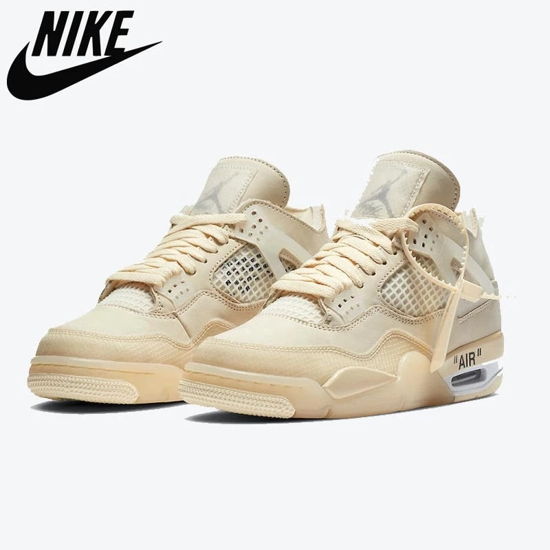 Original NlKE Air Jordan 4 Retro High Quality Jumpman AJ4 Men's Basketball Shoes Comfortable Breathable Women Sneakers - Virtual Blue Store