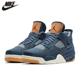 Original NlKE Air Jordan 4 Retro High Quality Jumpman AJ4 Men's Basketball Shoes Comfortable Breathable Women Sneakers - Virtual Blue Store