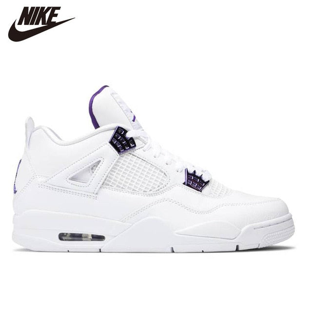 Original NlKE Air Jordan 4 Retro High Quality Jumpman AJ4 Men's Basketball Shoes Comfortable Breathable Women Sneakers - Virtual Blue Store