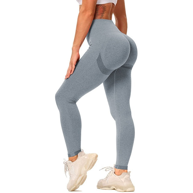 High Waist Seamless Booty Leggings For Women Push Up Sport Legings, Light  Grey Yoga Leggings, Gym Clothes, Running Tights Energy Boosting Fitness  Workout H1221 From Mengyang10, $9.84