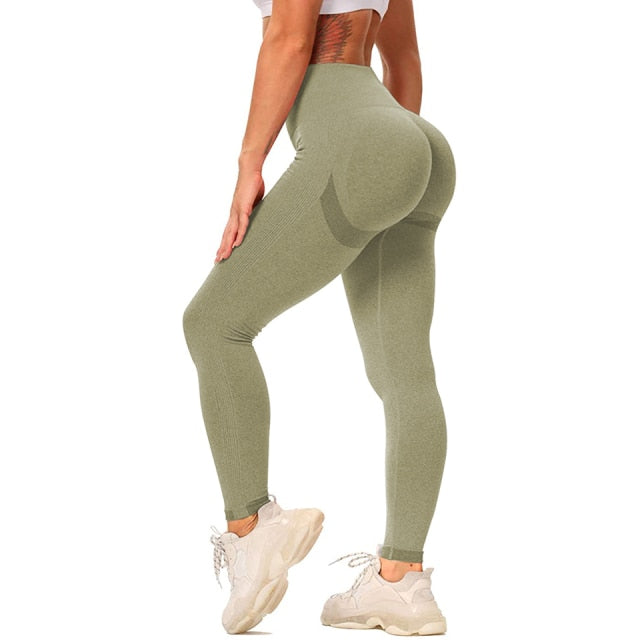 Women Seamless Sports Leggings Pants Butt Lifting Gym Tights Tummy Control  Sports Pants High Waist Legging
