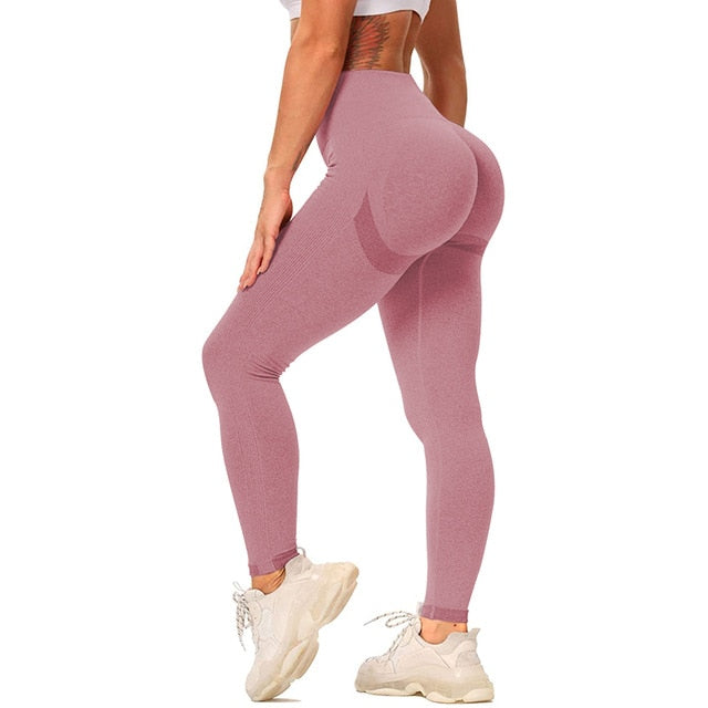 Women Seamless Sport Leggings High Waist Sexy Peach Hip Yoga Pants Hollow  Out Running Tight Trousers Girls Embossed Gym Leggings