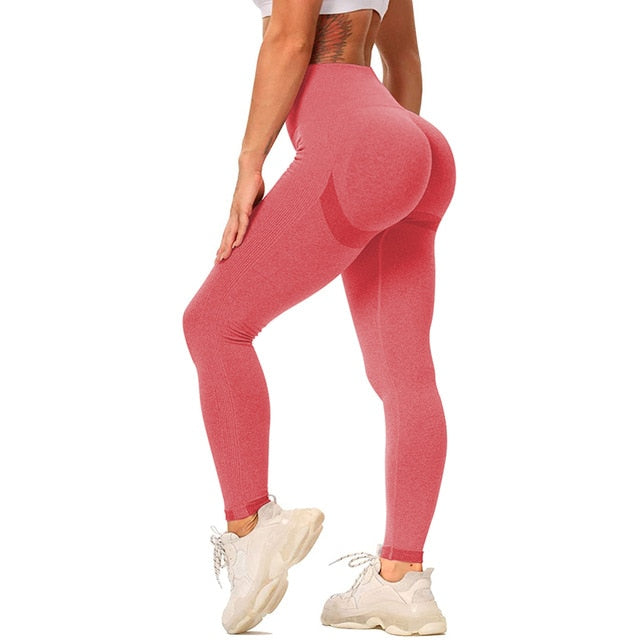 YOUPIN Seamless Leggings Yoga Pants Stretchy High Waist Compression Tights  Sports Pants Push Up Running Women Gym Fitness Leggings (Color : Orange,  Size : L) price in Saudi Arabia,  Saudi Arabia