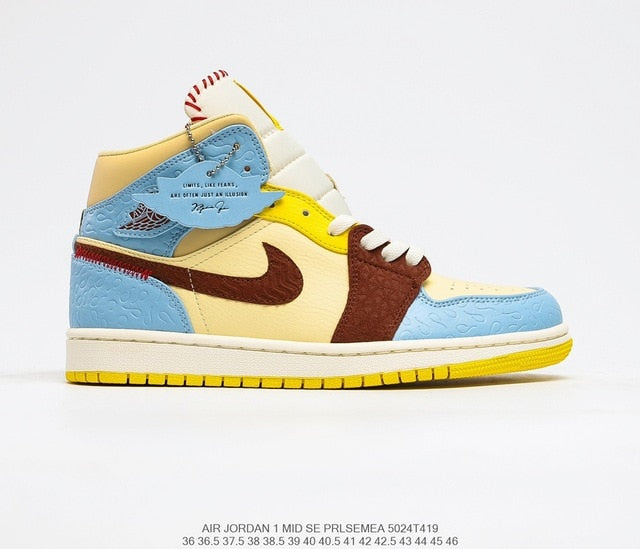 New Arrival Original Air Jordan 1 X Off White AJ1 Basketball Shoes Leisure Shoes Most Popular Classical Shoes Breathable - Virtual Blue Store