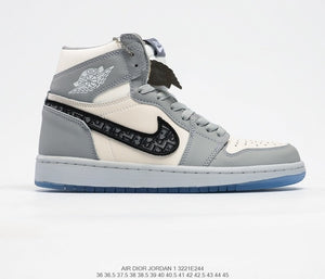 New Arrival Original Air Jordan 1 X Off White AJ1 Basketball Shoes Leisure Shoes Most Popular Classical Shoes Breathable - Virtual Blue Store