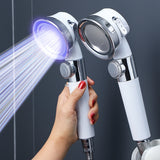 Pressurized Shower Head High Pressure Water Saving Perforated Free Bracket Hose Adjustable Bathroom Accessories Shower Set