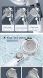 Pressurized Shower Head High Pressure Water Saving Perforated Free Bracket Hose Adjustable Bathroom Accessories Shower Set - Virtual Blue Store
