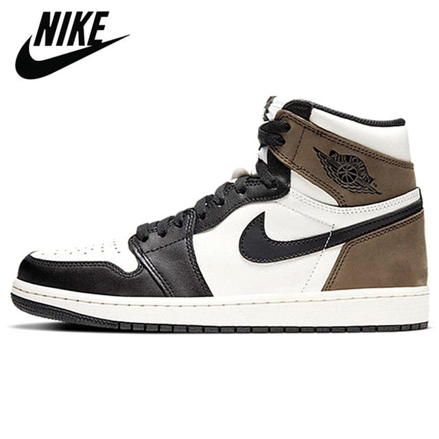 Original New Arrival Air Jordan Retro 1 AJ1 University Dark Mocha Green Women Men Basketball Shoes Sports Sneakers 36-46 - Virtual Blue Store