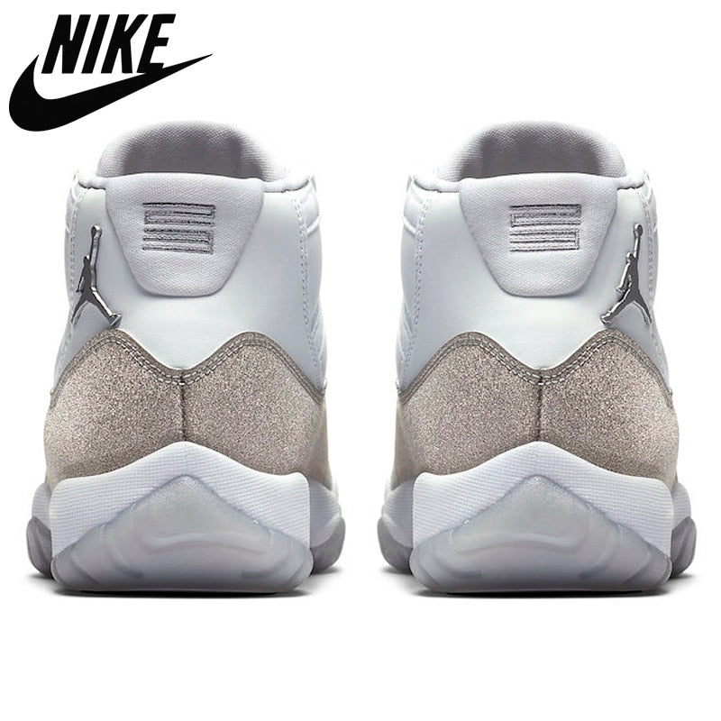 Original Authentic Original Air Jordan Retro 11 Men Basketball Shoes Metallic Silver Comfortable Breathable Sneakers 36-47 - Virtual Blue Store