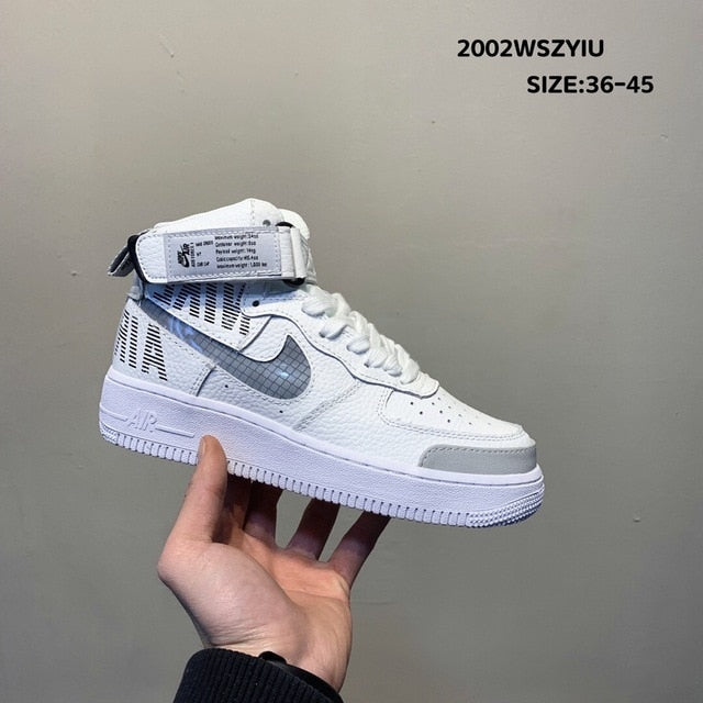 NIKE-Zapatillas Air Force 1 High 07 LV8 WB Hombre Alto Haut Zapatos Deportivos Sneakers Casual Skate Shoes 40 45 CJ9178 300 - Virtual Blue Store