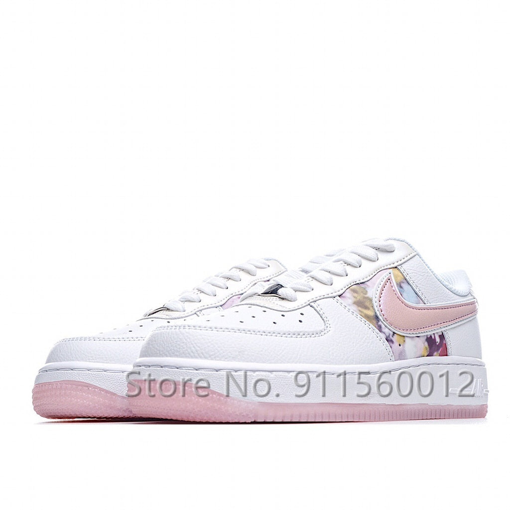 Hot Sale NIKE-Zapatillas Air Force 1 AF1 Low Flowers Sneakers Women Sports Fashion Casual Flat Shoes - Virtual Blue Store