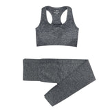 2/3/5PCS Seamless Women Yoga Set Workout Sportswear Gym Clothing Fitness Long Sleeve Crop Top High Waist Leggings Sports Suits - Virtual Blue Store