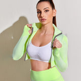 2/3PCS Seamless Women Yoga Set Workout Sportswear Gym Clothing Fitness Long Sleeve Crop Top High Waist Leggings Sports Suits - Virtual Blue Store