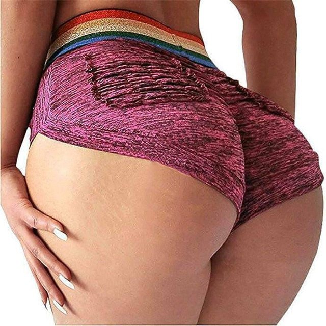 New High Waist Skinny Shorts Summer Clothes Elastic Plus Size Club Wear Sexy Ultra Short Trousers Fitness Workout Running Shorts - Virtual Blue Store