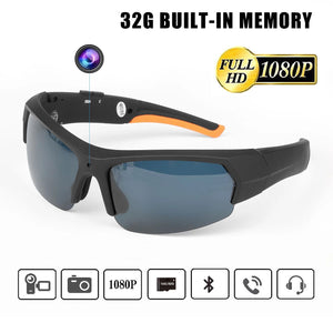 ET Sunglasses Camera Headset HD1080P Smart Mini Camera Glasses Multifunctional Bluetooth MP3 Player Sports Accessories 16/32Gb - Virtual Blue Store