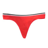 Simple Design Sporty Style Cotton Thong Panties Women Fashion Color Stripes Underwear Female Soft Comfortable G String Lingerie - Virtual Blue Store