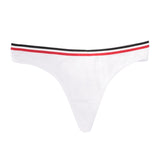 Simple Design Sporty Style Cotton Thong Panties Women Fashion Color Stripes Underwear Female Soft Comfortable G String Lingerie - Virtual Blue Store
