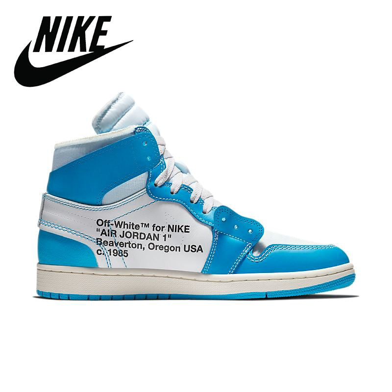 New Arrival Original Air Jordan 1 X Off White AJ1 Basketball Shoes Leisure Shoes Most Popular Classical Shoes Breathable - Virtual Blue Store