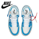 New Arrival Original Air Jordan 1 X Off White AJ1 Basketball Shoes Leisure Shoes Most Popular Classical Shoes Breathable - Virtual Blue Store