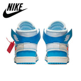 New Arrival Original Air Jordan 1 X Off White AJ1 Basketball Shoes Leisure Shoes Most Popular Classical Shoes Breathable - Virtual Blue Store
