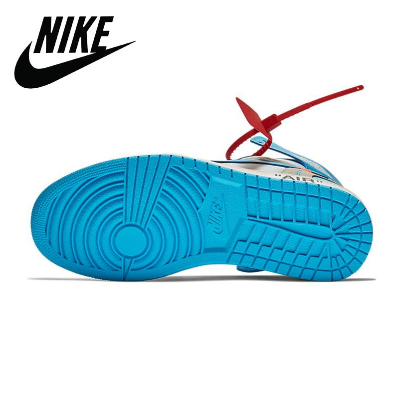 New Arrival Original Air Jordan 1 X Off White AJ1 Basketball Shoes Leisure Shoes Most Popular Classical Shoes Breathable - Virtual Blue Store